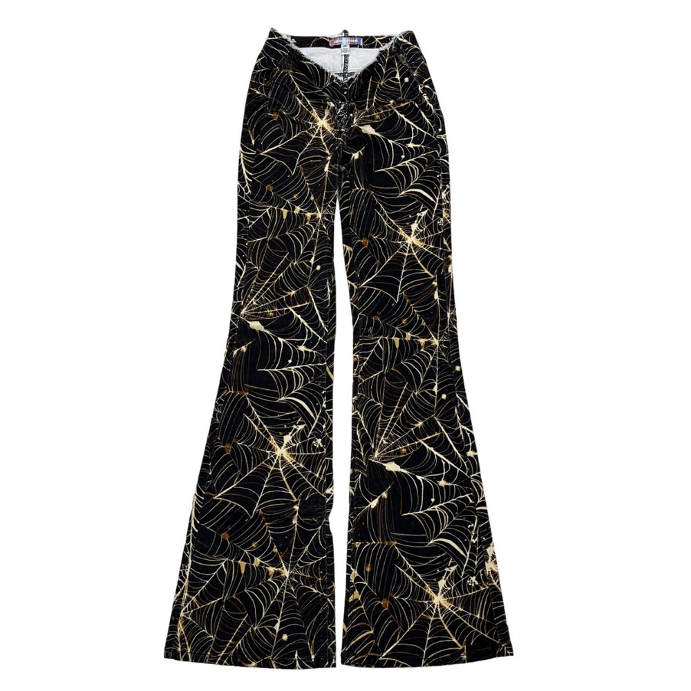 Urban Outfitters Spider Web Print Ruched V-Front Pant 26